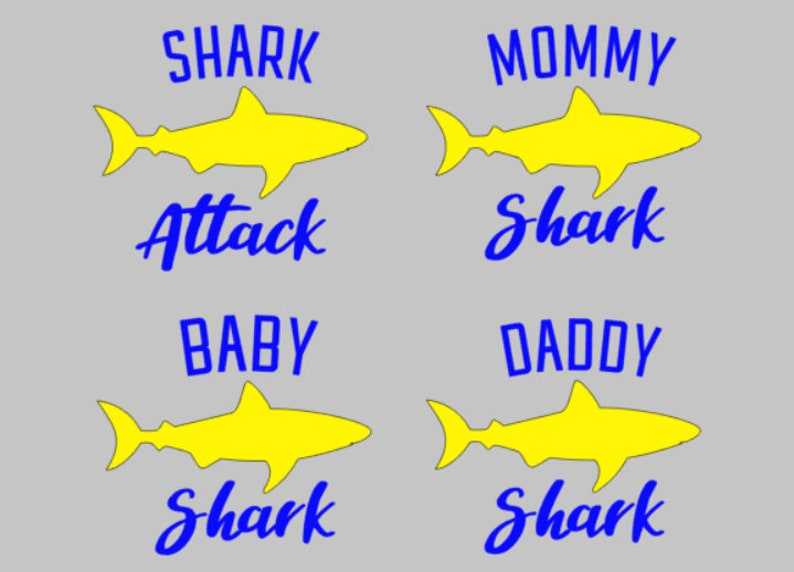 Download Family Sharks Together SVG Designs For Your Craft Projects 