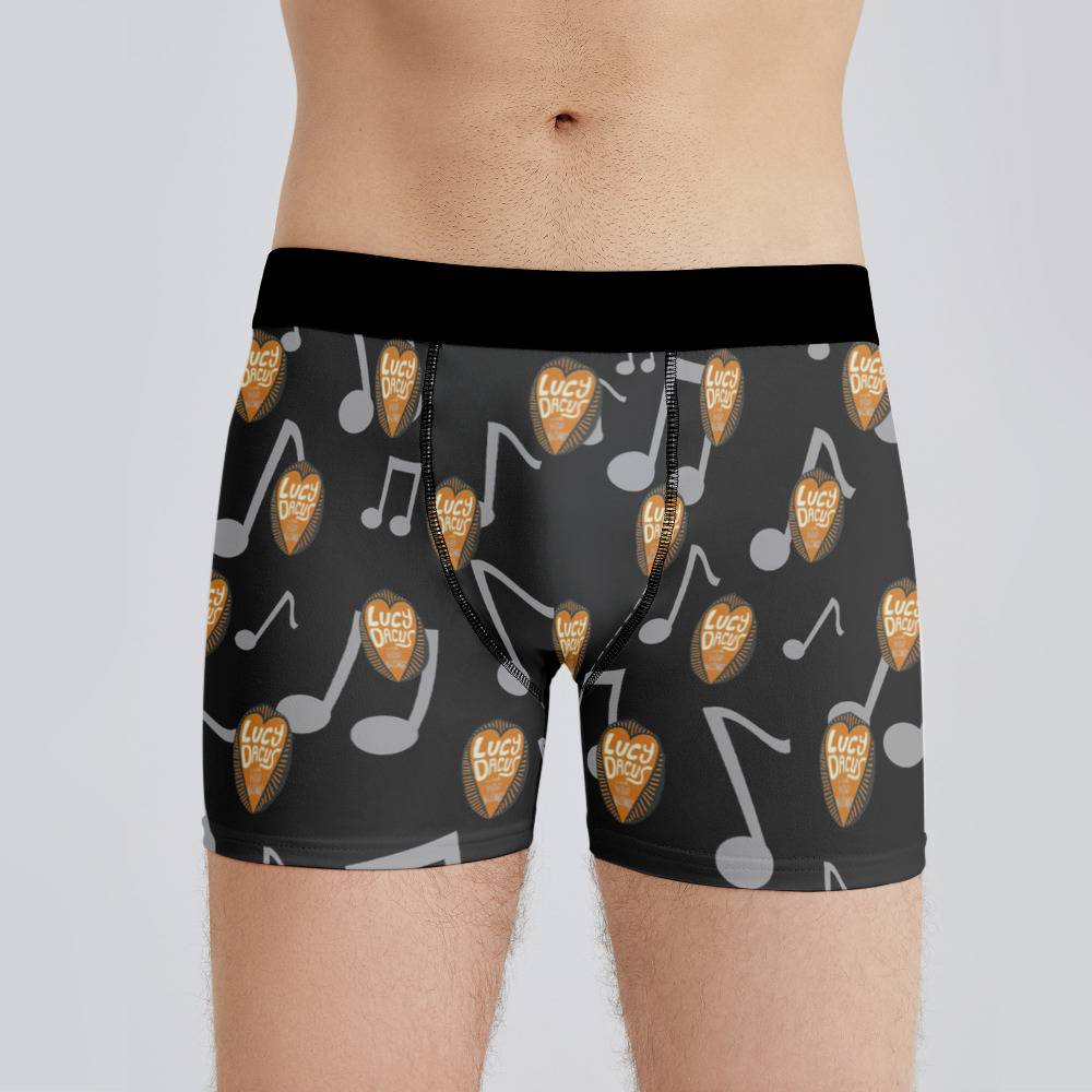 Lizzo Boxers Custom Photo Boxers Men's Underwear Music Note Boxers