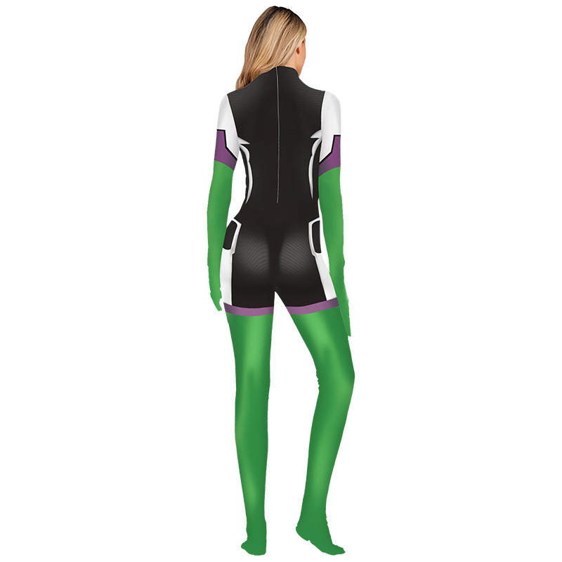 Sports One Piece Swimsuit She Hulk Costume