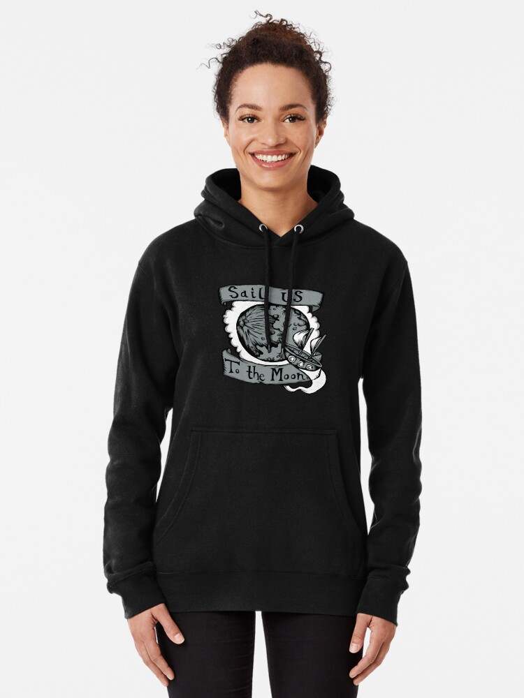 Sail Us to the Moon - Radiohead Illustrated Lyrics Pullover Hoodie, Radiohead Hoodie, Radiohead Hoodies#1