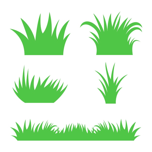 Grass Svg Free, Free Vector Multiple Different Green Grass On White