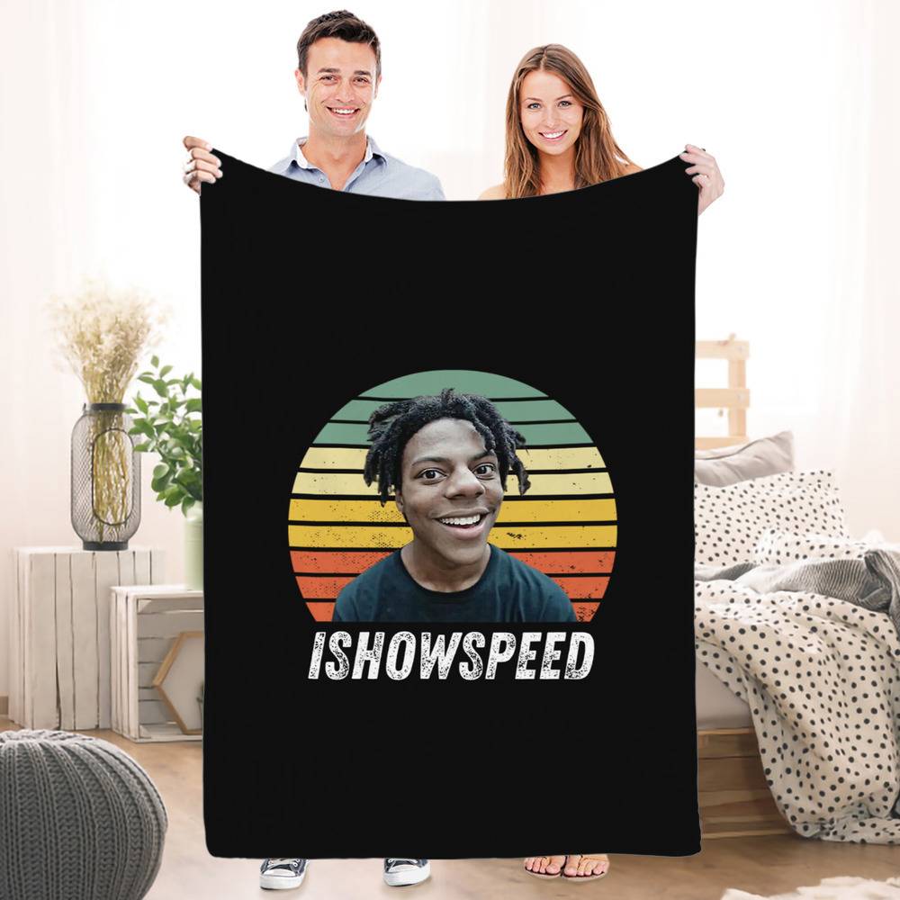 Ishowspeed Meme Throw Blankets for Sale