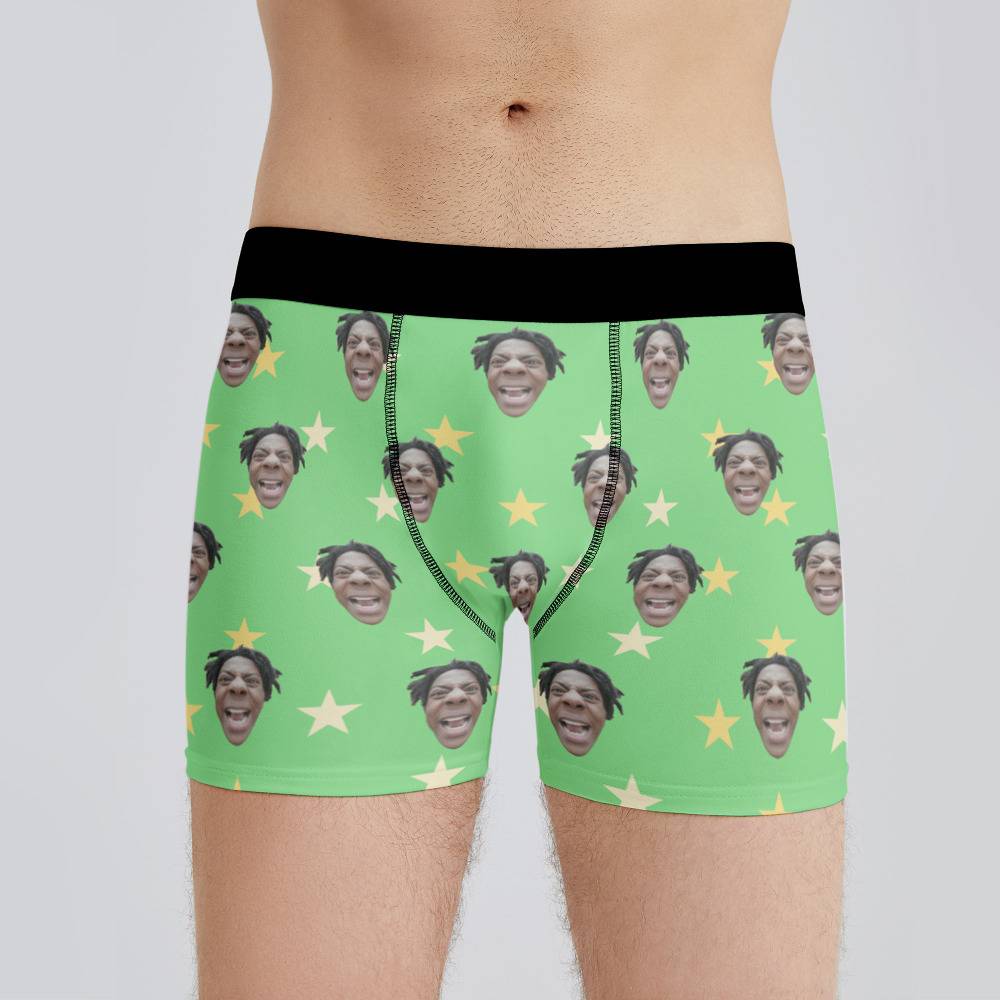 Emo Memes Boxers Custom Photo Boxers Men's Underwear Plain Green