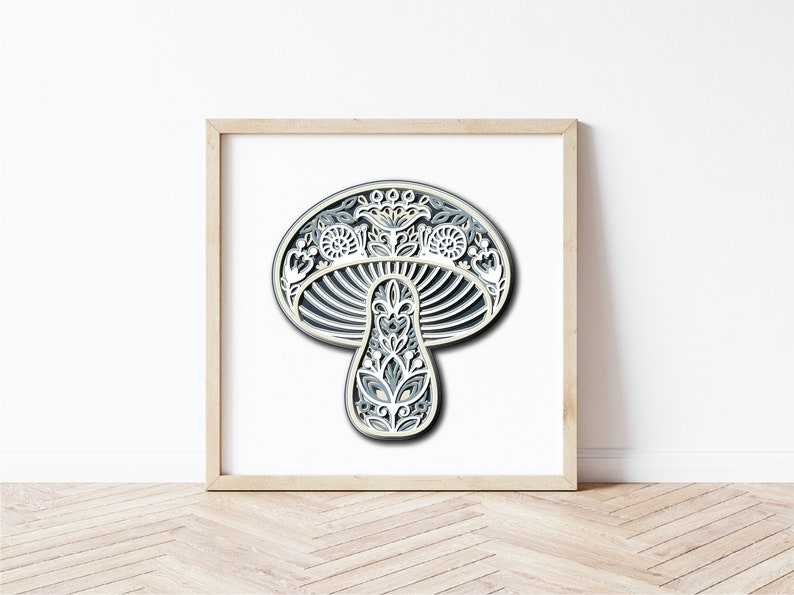 Mushroom Svg, Multilayer mushroom SVG Paper cut file Layered Svg#2