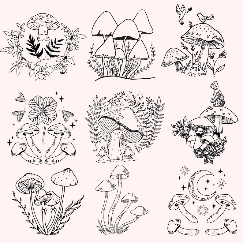 Trippy Mushroom Svg, 30 Mushroom svg
