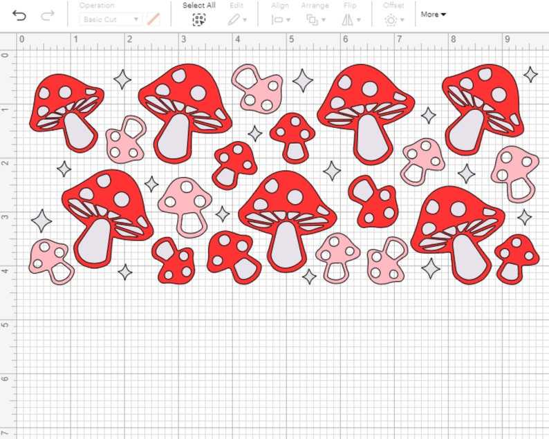 Cute Mushroom Svg, Mushroom Svg Libbey Glass Wrap Svg
