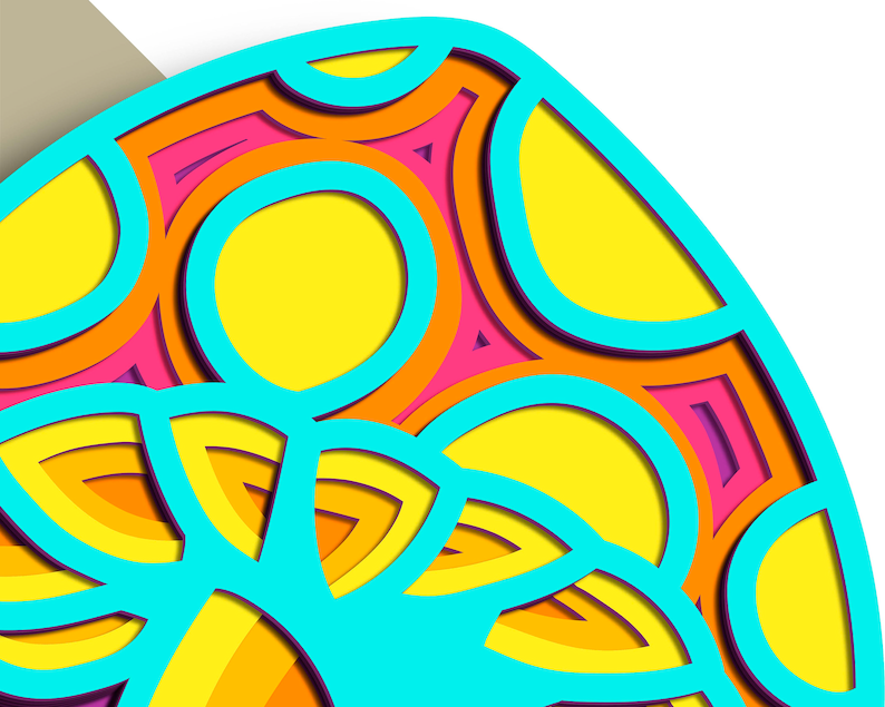 Trippy Mushroom Svg, Mushrooms Multilayer Svg Plywood Cutting#4