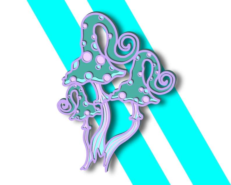Trippy Mushroom Svg, Mushrooms Mandala SVG Multilayer SVG#1