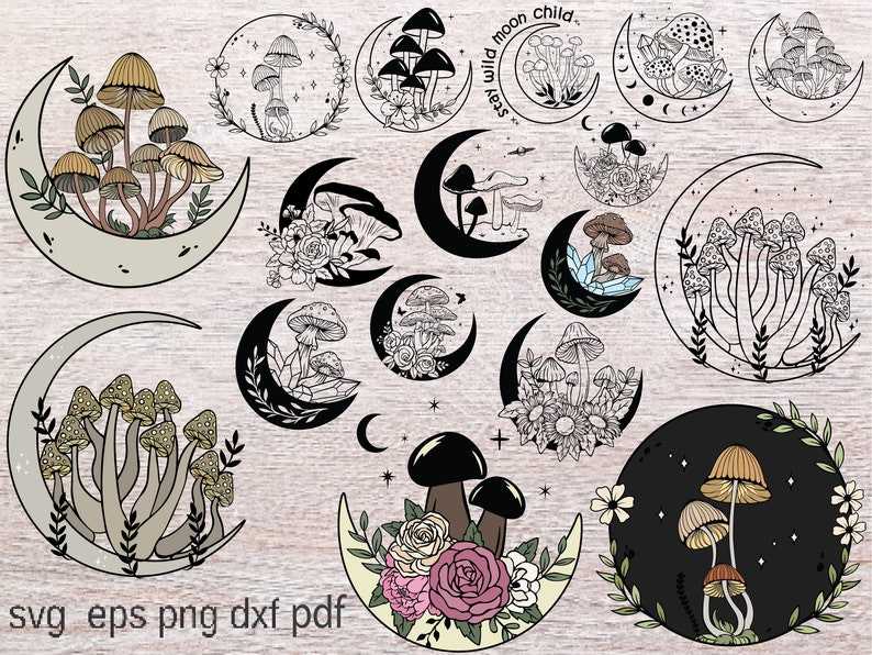 Mushroom Svg, Crystal Mushroom Svg Witchy Mushroom Svg#1