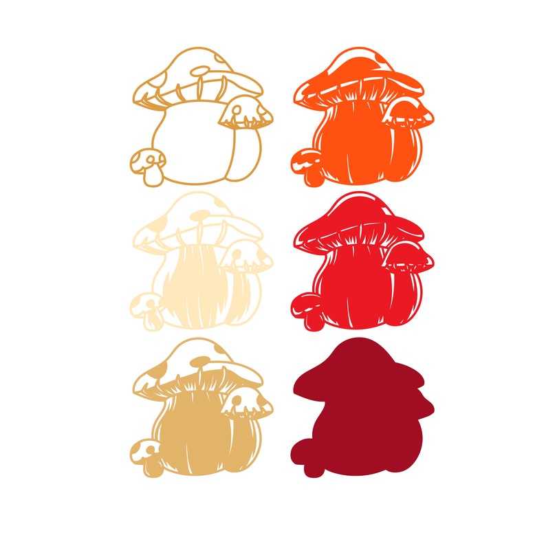 Mushroom Svg, 3d Layer/ Plywood Cutting/ Paper Cutting
