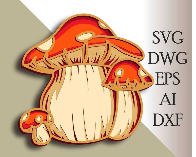 Mushroom Svg, 3d Layer/ Plywood Cutting/ Paper Cutting 