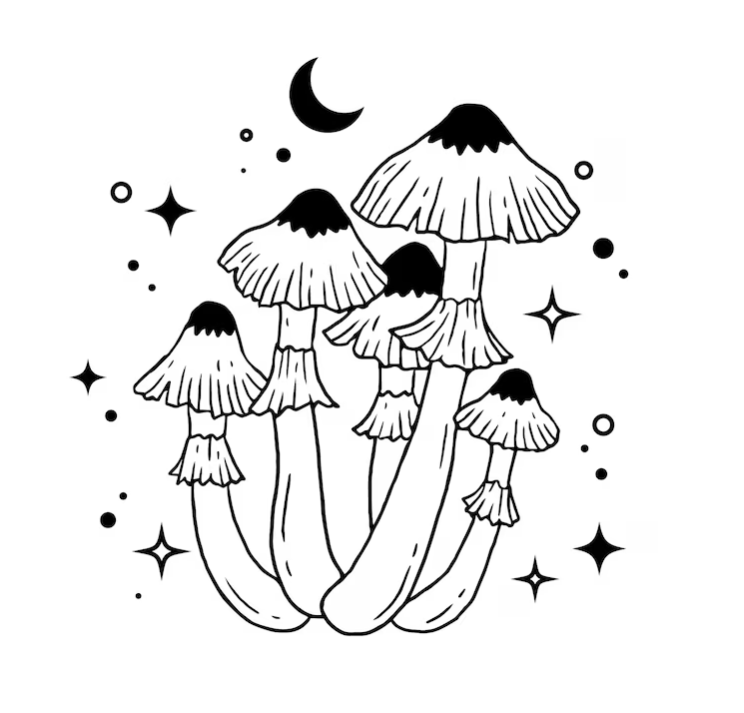 Mushroom Svg Free, Free vector hand drawn mushroom outline illustration