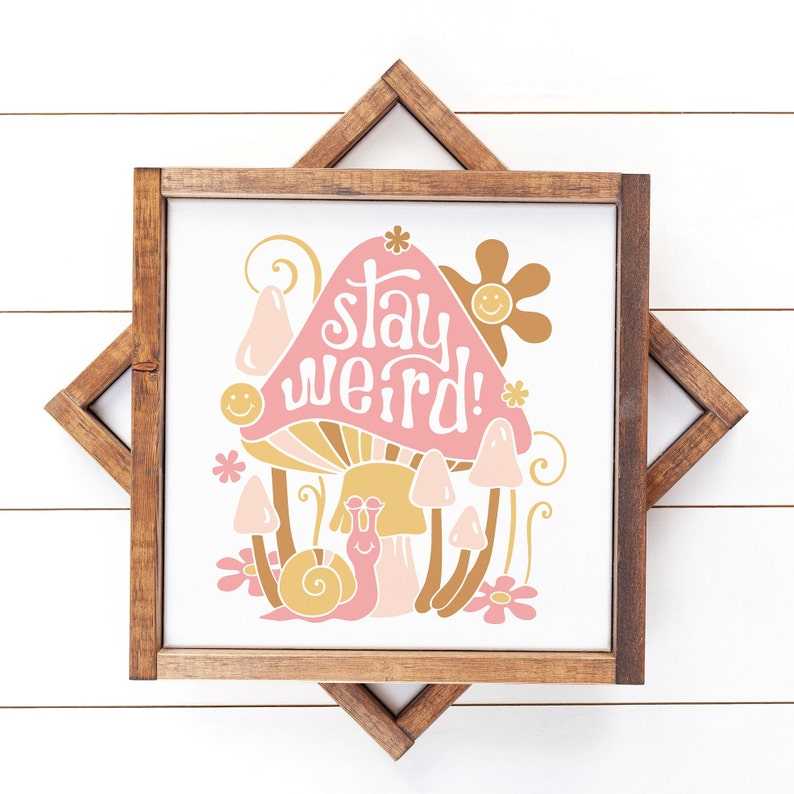 Cute Mushroom Svg, Stay Weird Mushroom Psychedelic Cut File#4
