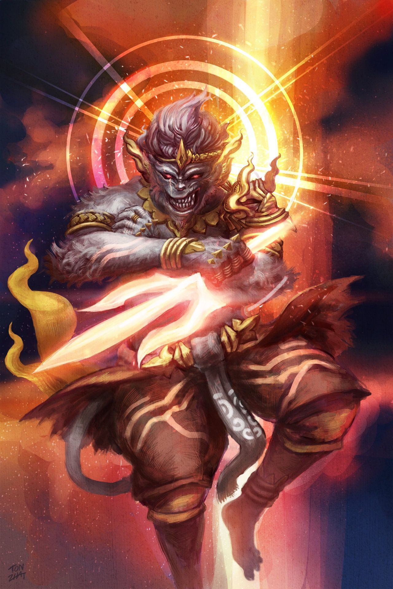 high-quality iPhone Hanuman Wallpaper