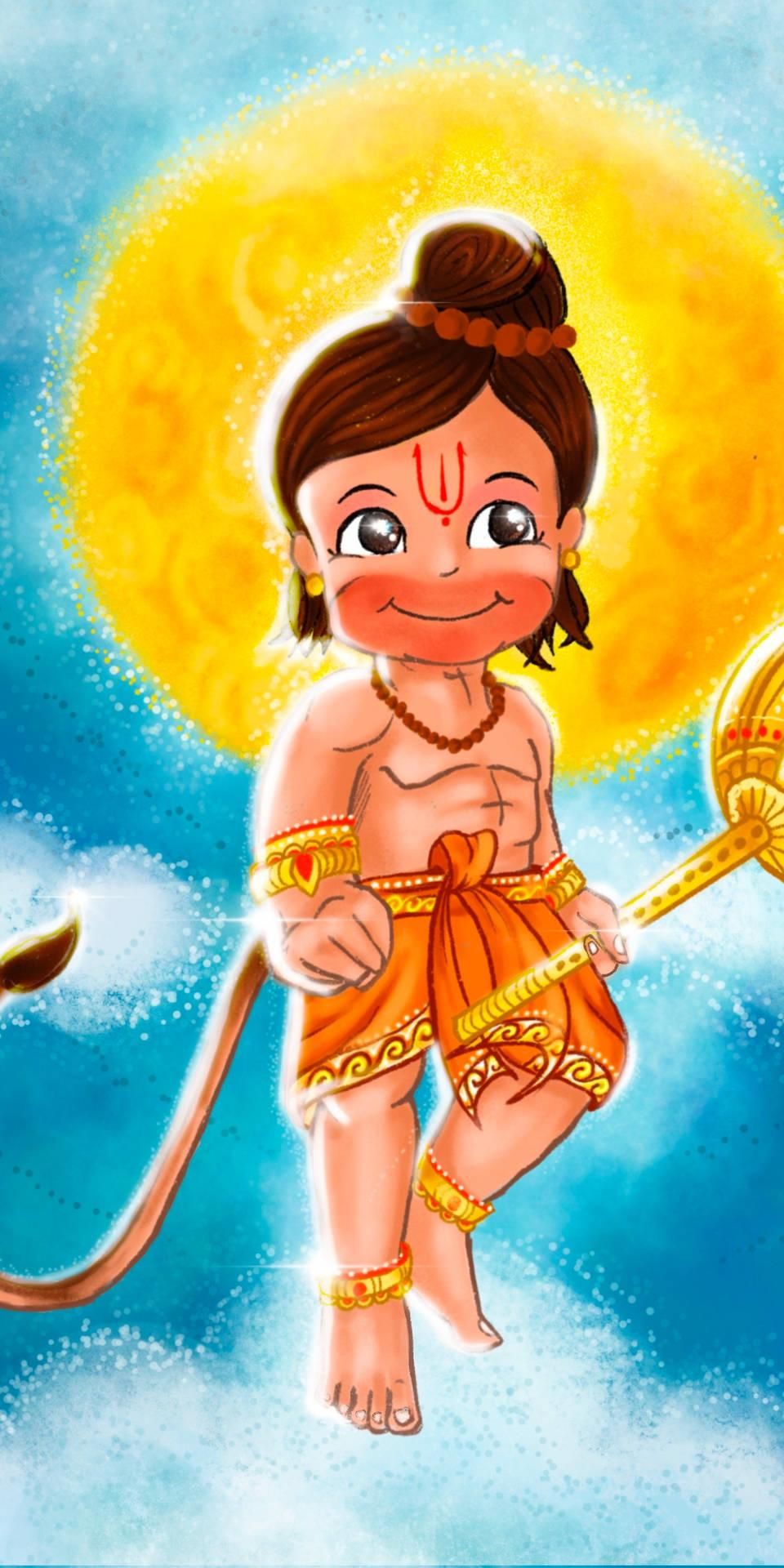 Iphone Hanuman Wallpaper, Bala Hanuman Wallpaper For Iphone, Cartoon Hanuman Wallpaper