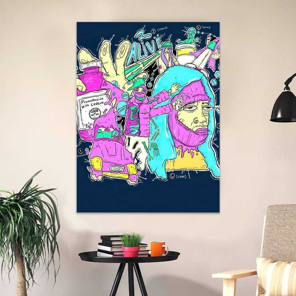 Yeat Merch Poster Art Wall Poster Sticky Poster Gift for Fans 2 Alive Comic Poster