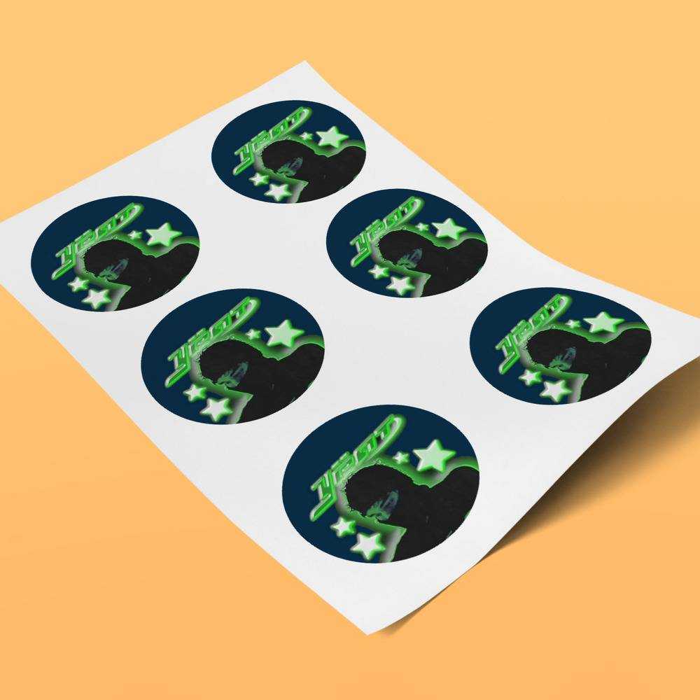 Yeat round stickers decorative stickers gift for fans Yeat Green