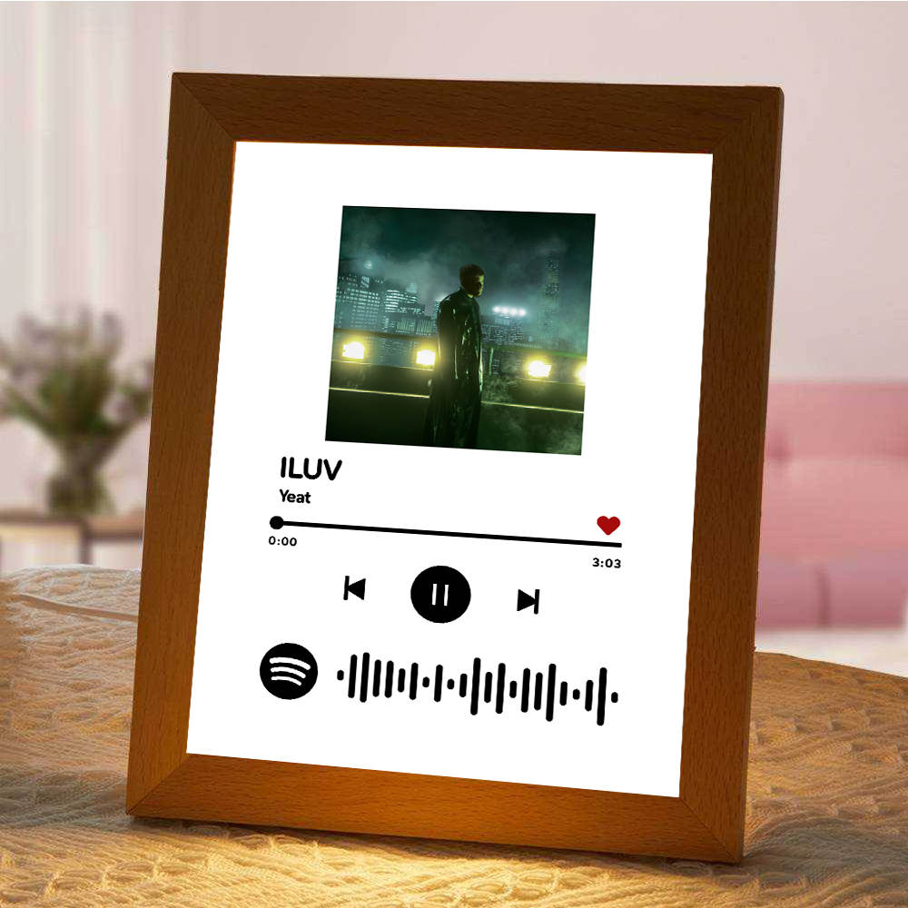Yeat Lamp with Wooden Frame, Yeat ILUV Music Lamp, 2093 Yeat Album Cover Night Light