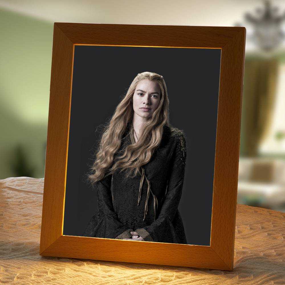 Game Of Throne Lamp Classic Night Light Cersei by Game Of Throne Lamp with Wooden Frame