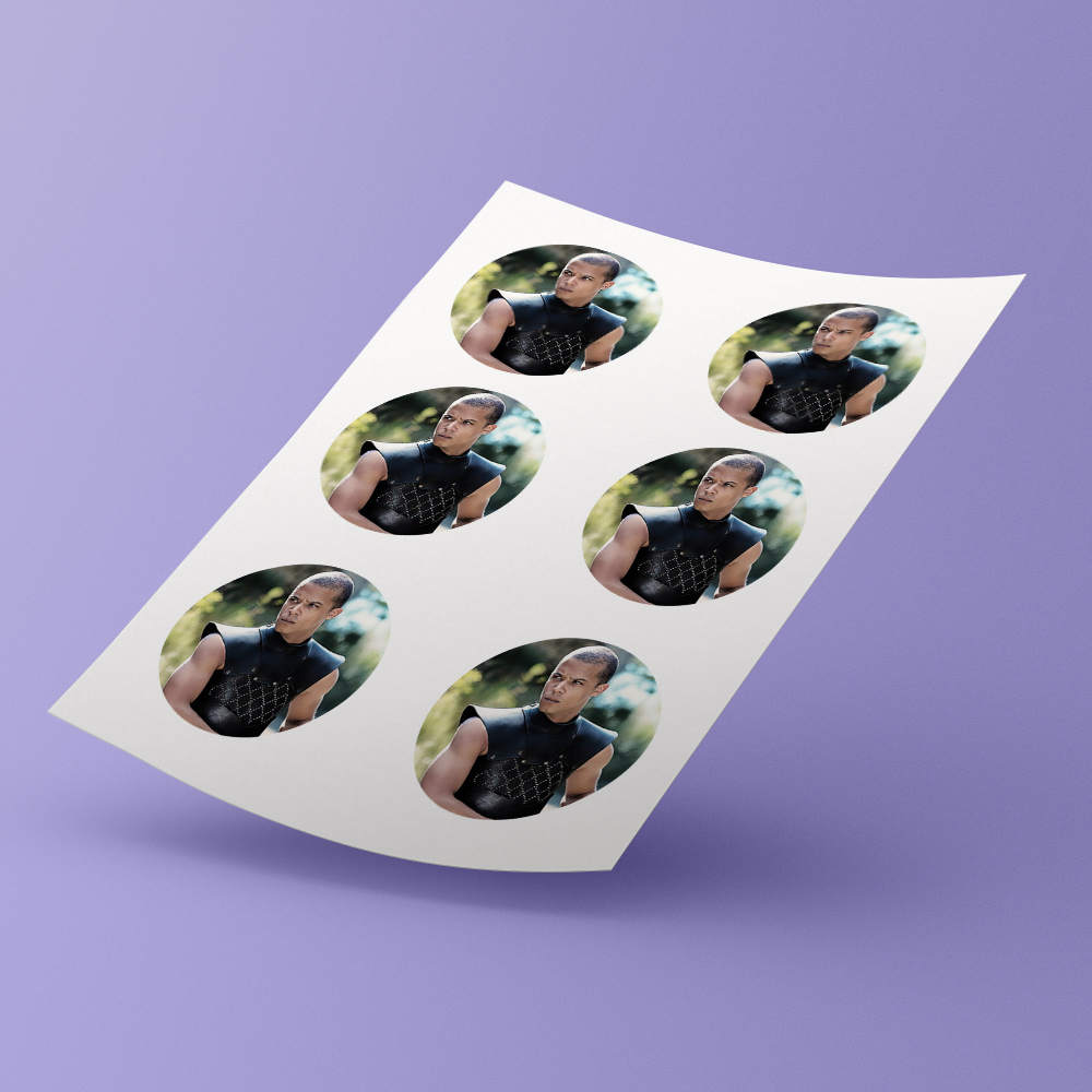 Game Of Throne Round Stickers Grey Worm Decorative Stickers