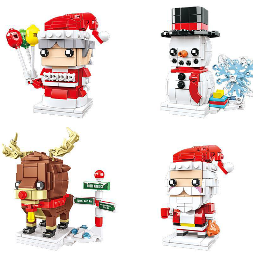 Schneemann Kleine Partikel Brickheadz Puzzle Baustein Spielzeug Weihnachtsgeschenke - BuildingPuzzleDE