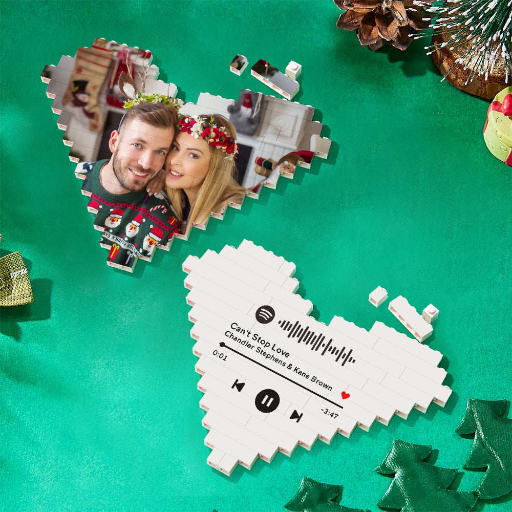 Benutzerdefiniertes Baustein-puzzle Personalisierter Gedruckter Herz-block - BuildingPuzzleDE