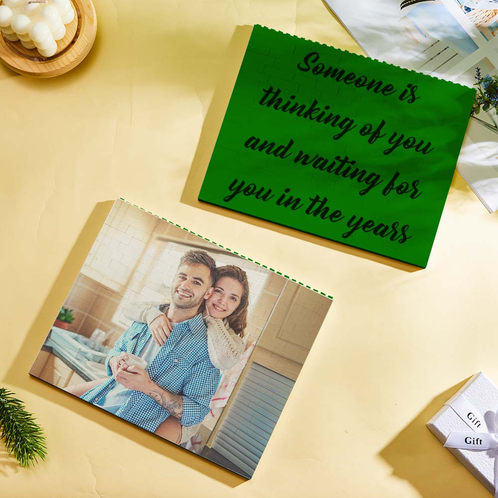 Kundenspezifische Grüne Baustein-puzzle-horizontale Foto-ziegelsteine ​​für Liebhaber - BuildingPuzzleDE