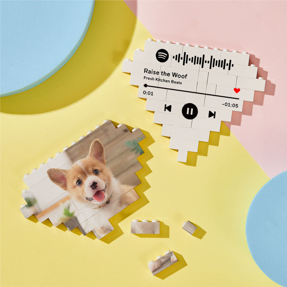 Kundenspezifisches Baustein-puzzle-personalisiertes Foto-ziegelstein-diamant-form - BuildingPuzzleDE