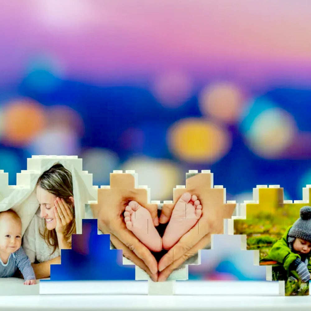 Weihnachtsgeschenke Personalisiertes Baustein-puzzle-herz-kundenspezifisches Foto-ziegel-spielzeug-heimdekor Für Haustierliebhaber - BuildingPuzzleDE