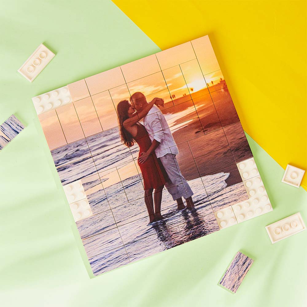 Kundenspezifisches Baustein-puzzle Personalisierte Foto-stein-geschenke Für Liebhaber - BuildingPuzzleDE
