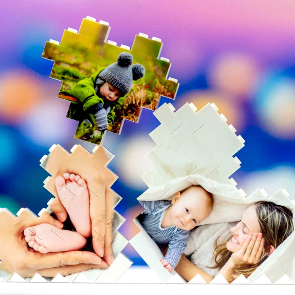 Weihnachtsgeschenke Personalisiertes Baustein-puzzle-herz-kundenspezifisches Foto-ziegel-spielzeug-heimdekor Für Haustierliebhaber - BuildingPuzzleDE