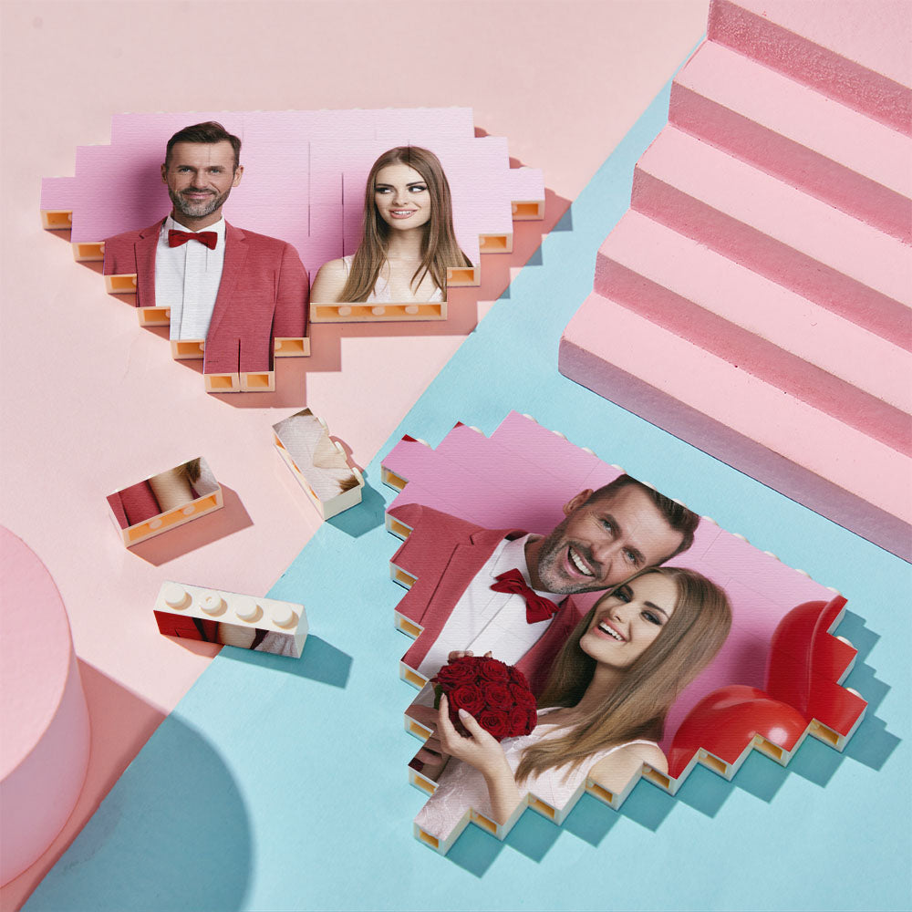 Kundenspezifisches Baustein-puzzle-personalisiertes Foto-ziegelstein-diamant-form - BuildingPuzzleDE