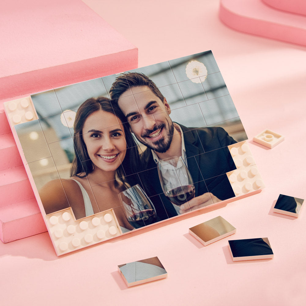 Kundenspezifisches Baustein-puzzle Personalisierte Foto-stein-geschenke Für Liebhaber - BuildingPuzzleDE