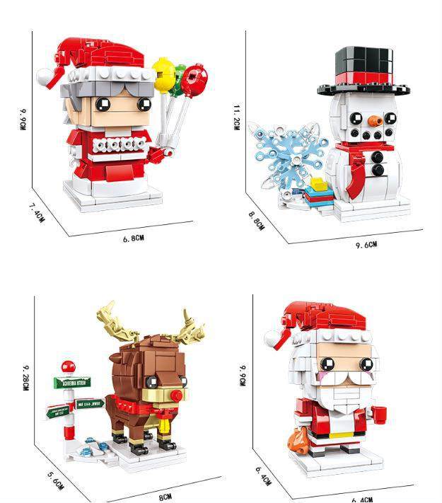 Schneemann Kleine Partikel Brickheadz Puzzle Baustein Spielzeug Weihnachtsgeschenke - BuildingPuzzleDE