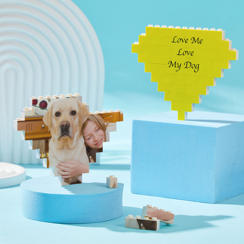 Kundenspezifisches Baustein-puzzle-personalisiertes Foto-ziegelstein-diamant-form - BuildingPuzzleDE