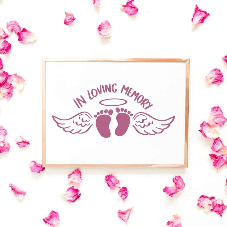 In Loving Memory SVG Loving Memory Angel Wings Svg#5