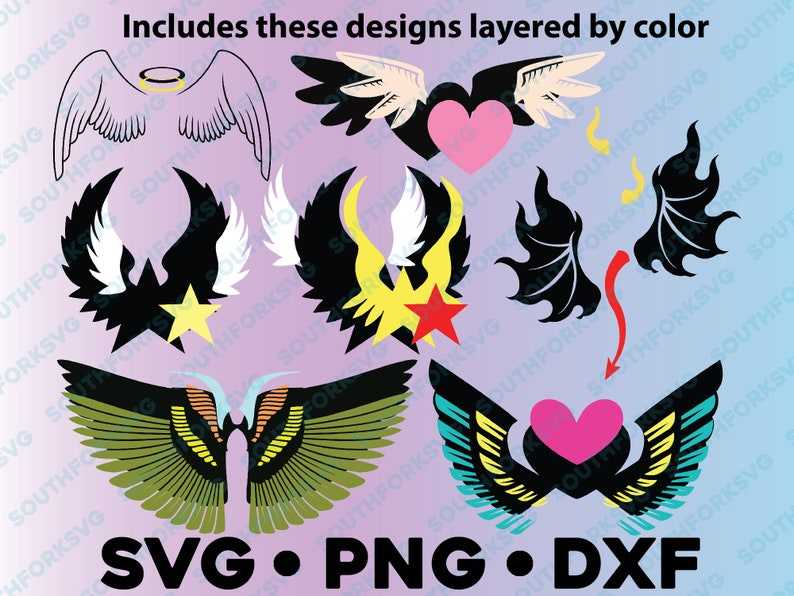 Angel Wings SVG Bundle Angel Wings And Halo Svg#2
