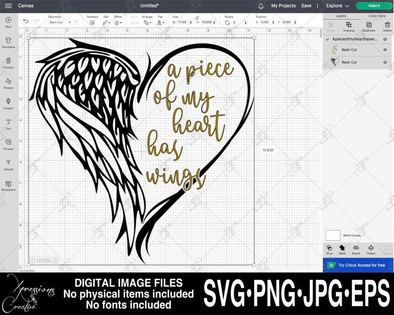 Half Heart Half Angel Wing Svg Wings svg | angelwingssvg.com