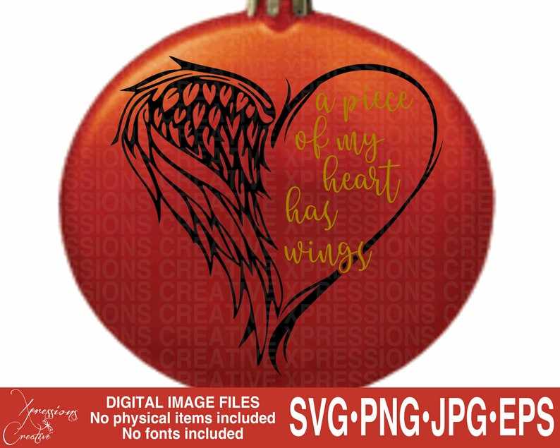 Half Heart Half Angel Wing Svg Wings svg#7