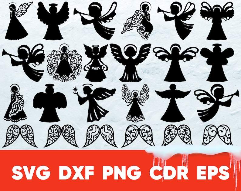 Guardian Angel Wings Svg Merry Christmas Angel svg and Happy New Year#2