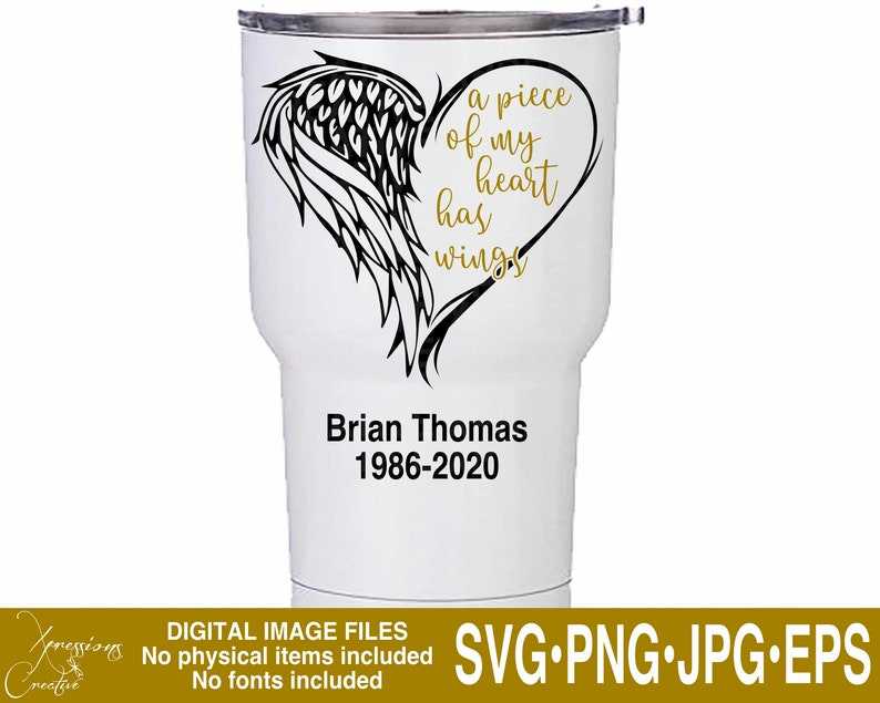 Half Heart Half Angel Wing Svg Wings svg#8
