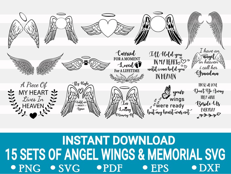 Half Heart Half Angel Wing Svg Bereavement svg | angelwingssvg.com