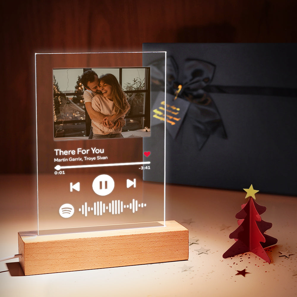 Spotify Glas Benutzerdefiniert Foto Scannable Musik Plakette Bestes Geschenk für sich - meinespotifyplakette