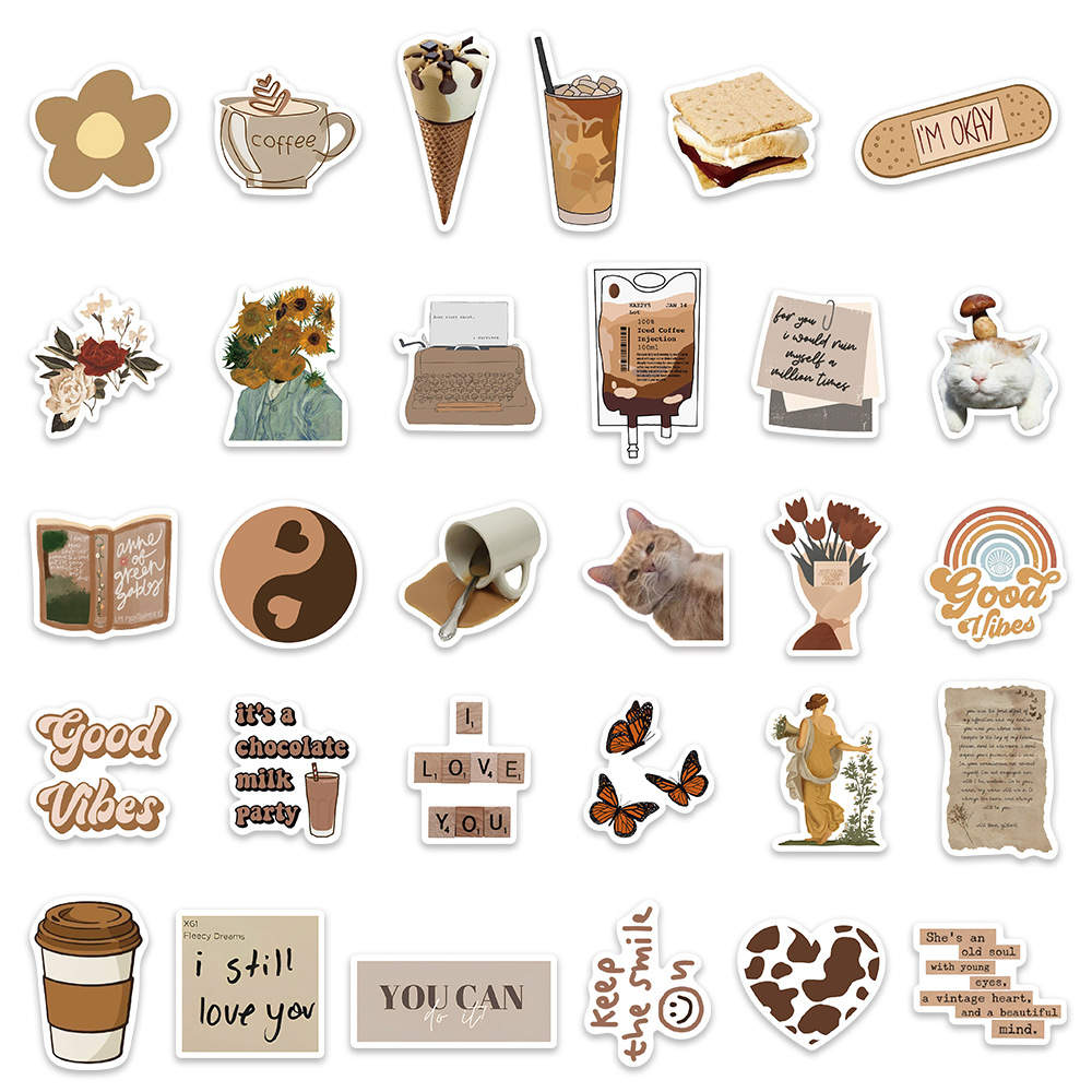 Vintage Stickers, 52Pcs New Art Retro Art Stickers for Laptop