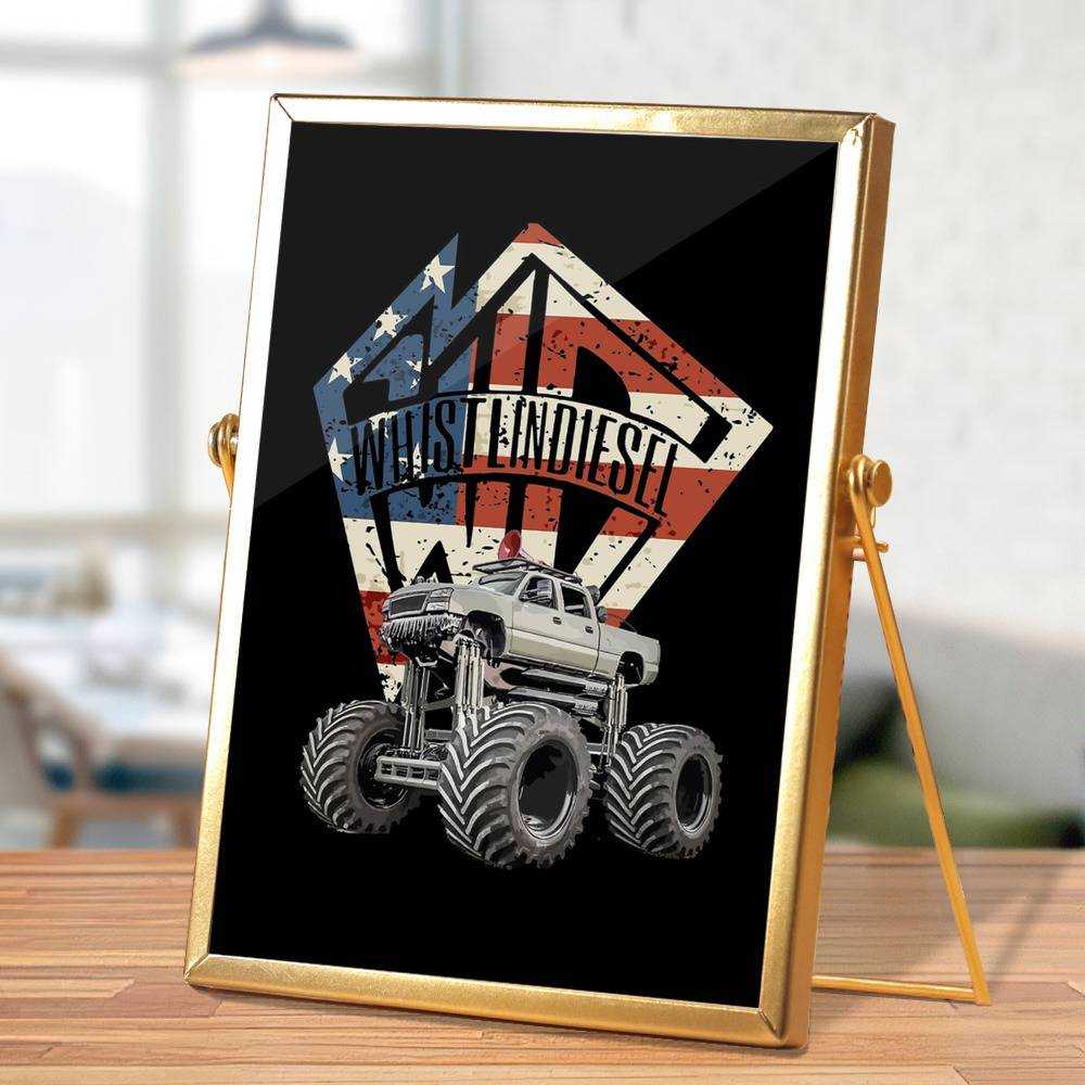 Whistlindiesel Plaque Classic Celebrity Plaque Whistlindiesel Monstermax by Whistlindiesel Plaque with Golden Frame