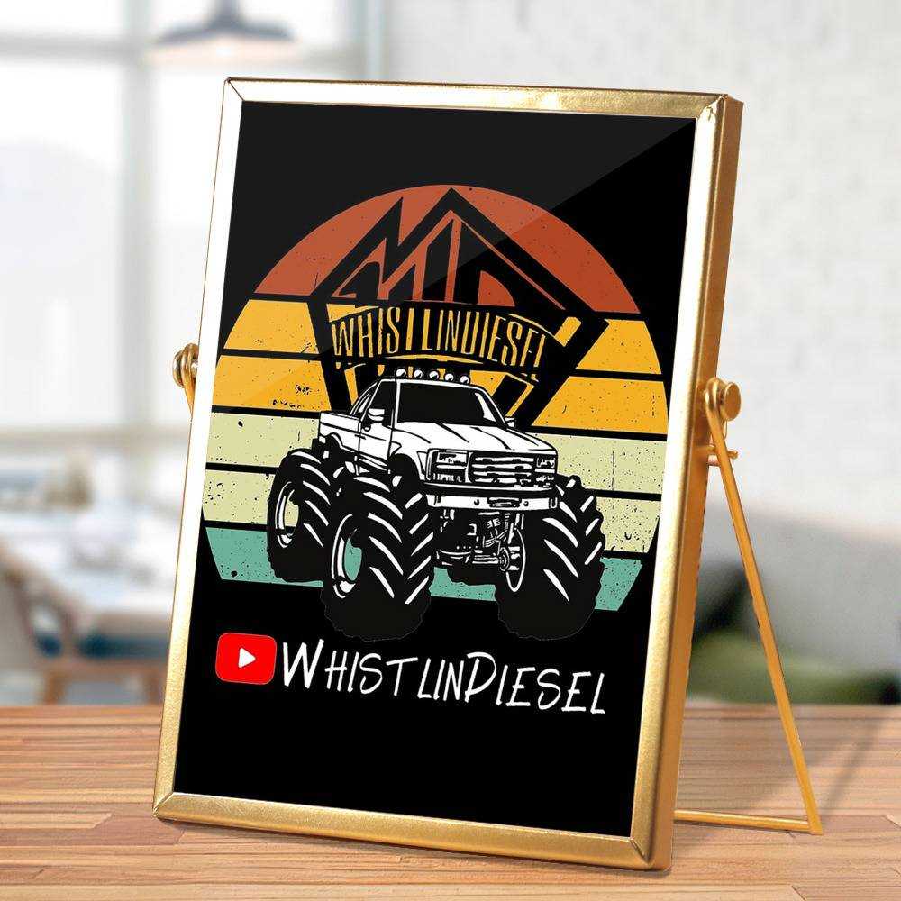 Whistlindiesel Plaque Classic Celebrity Plaque Whistlindiesel Colorful by Whistlindiesel Plaque with Golden Frame