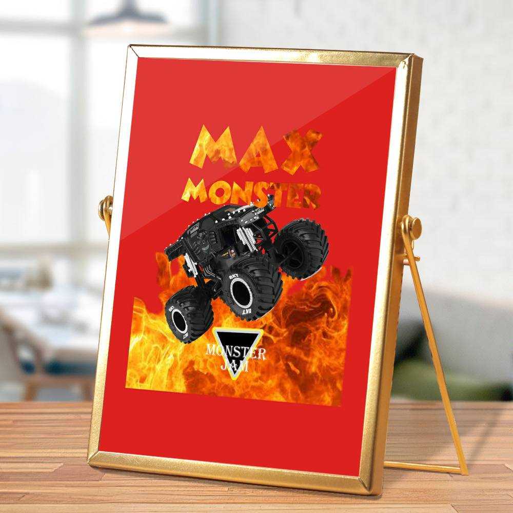Whistlindiesel Plaque Classic Celebrity Plaque Fire Max by Whistlindiesel Plaque with Golden Frame