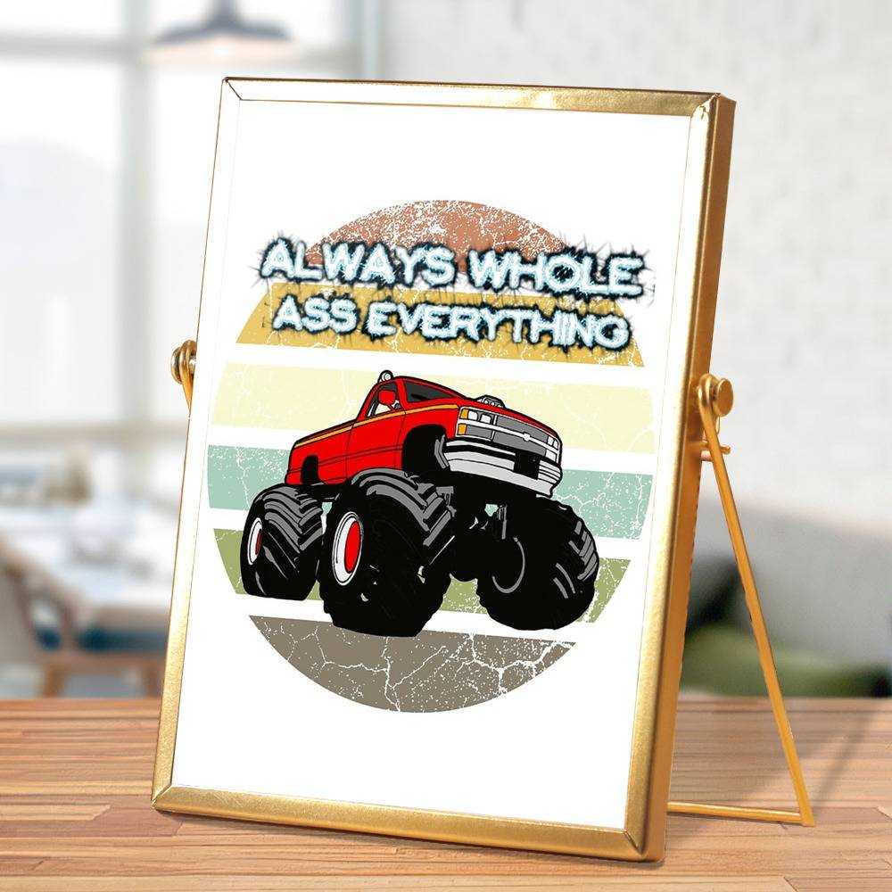 Whistlindiesel Plaque Classic Celebrity Plaque Always Whole Ass Everything by Whistlindiesel Plaque with Golden Frame