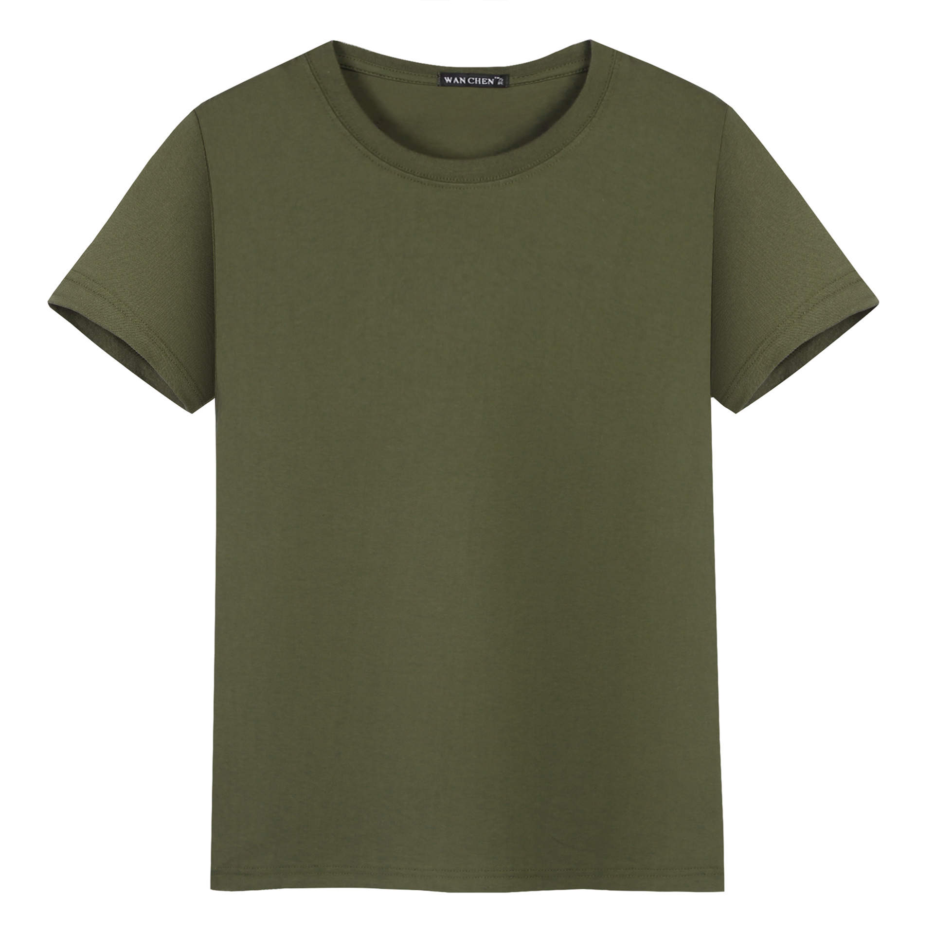 Plain olive green sales shirt