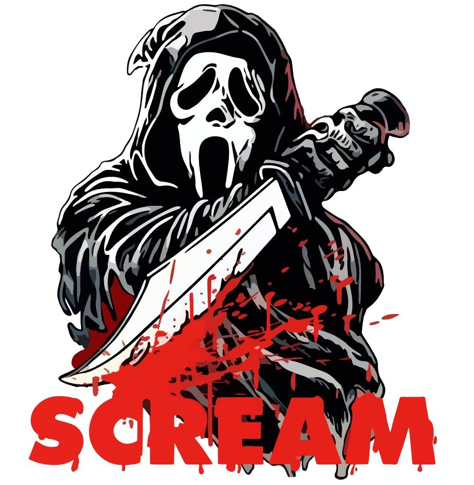 Scream Ghostface Horror Halloween PNG Svg File, Scream Svg 